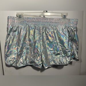 Holographic Silver Women's Shorts
